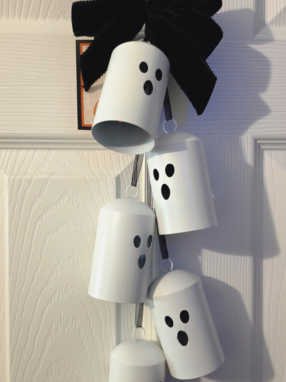 Ghost Cow Bell Wind Chimes Halloween Ghost Decor NWT